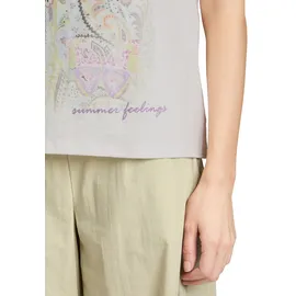 Cartoon Damen Rundhals-Shirt mit Placement 46, Patch Cream/Rosé - 46
