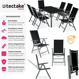 Tectake Aluminium Set 7-tlg. dunkelgrau