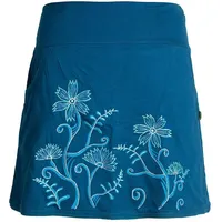 Vishes - Alternative Bekleidung - Kurzer Damen Hippie Zwiebelmuster Blümchen-Rock mit Taschen türkis 40 - 40