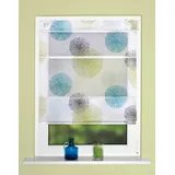 Heine Raffrollo HEINE HOME Gr. 4, blau (blau, grün), B:100cm H:130cm, Raffrollos
