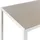 Beliani Gartentisch Beige und Weiß Aluminium mit Glasplatte Hartglas 160 x 90 cm Rechteckig Modern Outdoor Terrasse Ausstattung