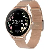 Forever smartwatch SB-306 rosegold, Smartwatch für Damen, 1,19", IP67, Wasserdicht, Pulsmesser, Schrittzähler, Aktivitätstracker, Fitness Tracker - Rosa