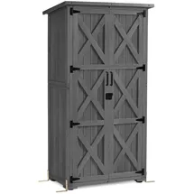 MCombo Gartenschrank 90 x 55 x 169 cm Grau