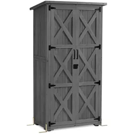 MCombo Gartenschrank 90 x 55 x 169 cm Grau