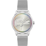 Lacoste Quarzuhr LACOSTE "LADYCROC, 2001259" Armbanduhren silberfarben Damen Quarzuhren