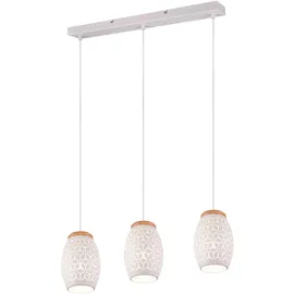 rl live your light Bidar 1-flg. 28W 60 cm Metall Weiß matt, Holz naturbelassen