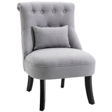 Homcom Sessel Relaxsessel mit Rückenkissen (Farbe: grau