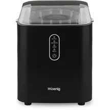 h.koenig KUB14 Eiswürfelbereiter, 12kg in 24h, 2 Eiswürfelgrößen, Automatisch, Elektrisch, Kompakt, Tragbar, Leise 1L, Eiswürfelschaufel