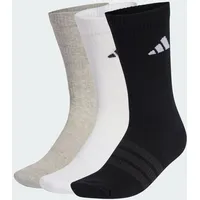 adidas Cushioned Sportswear Crew Socken 3er Pack Grau/Weiß/Schwarz 43-45