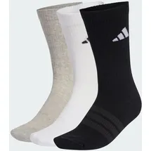 adidas Cushioned Sportswear Crew Socken 3er Pack Grau/Weiß/Schwarz 43-45