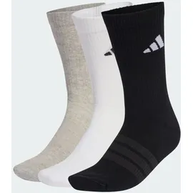 adidas Cushioned Sportswear Crew Socken 3er Pack Grau/Weiß/Schwarz 43-45