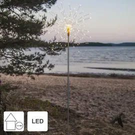Best Season LED Dekostab Firework Outdoor Kunststoff/Metall 160 LED inkl. Erdspieß grau/silber