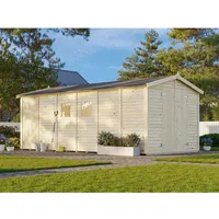 Palmako Gerätehaus Dan 273 x 550 cm Lackiert Hellgrau