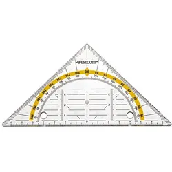 WESTCOTT Geometriedreieck zum Abheften, Hypotenuse: 140 mm