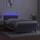 vidaXL Boxspringbett mit Matratze & LED Hellgrau 80x200 cm Samt