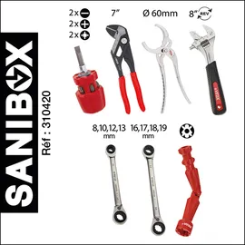 VIRAX Sanibox Handwerkzeug Sanitär Set 310420