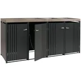 Proregal Mülltonnenverkleidung 125 x 260 x 84 cm anthrazit