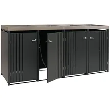 Proregal Mülltonnenverkleidung 125 x 260 x 84 cm anthrazit