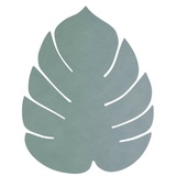 Lind DNA Tischset Monstera Recyceltes Leder Nupo Pastell Grün, Maße: 42cm x 35cm, 989951