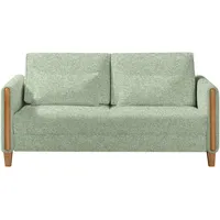Niels Andersson Schlafsofa, Buche, Hellgrün, Holz, Textil, Buche, massiv, 2-Sitzer, Füllung: Schaumstoffflocken,Schaumstoffflocken, 174x88x104 cm, Fußauswahl, Stoffauswahl, Rücken echt, Armteil links, rechts, Kinder- & Jugendzimmer, Jugendmöbel, Jugendsofas