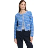 Betty Barclay Strick-Cardigan mit Fransen in Patch Blue/Nature | Gr.: 46