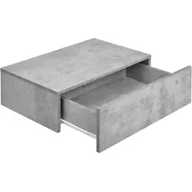 [en.casa] Nachtschrank Oslo 46 x 30 x 15 cm Grau