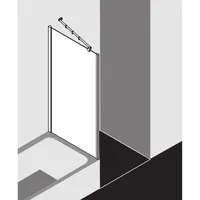 Kermi Filia XP Seitenwand FXUVD09016VYK 90 x 160 cm, silber hochglanz, ESG Opaco Clean, verkürzt auf Badewanne