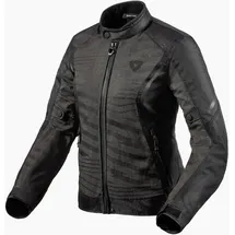 RevIt! Revit Torque 2 Damen Motorrad Textiljacke wasserdicht - Schwarz/Dunkelgrau - 44