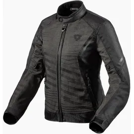 RevIt! Revit Torque 2 Damen Motorrad Textiljacke wasserdicht - Schwarz/Dunkelgrau - 44
