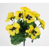 Seidenblumen Roß Stiefmütterchen 26cm gelb PM Kunstpflanzen Kunstblumen künstliche