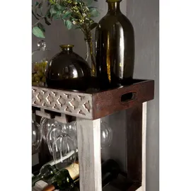 Massivmoebel24 Weinregal 70 x 30 x 90 cm Weiß