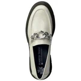 Marco Tozzi Damen by Guido Maria Kretschmer 2-2-84701-29 Flacher Slipper, Cream PATENT, 39 EU