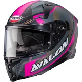 Caberg Avalon X Optic Integralhelm - Matt Grau/Schwarz/Pink - S