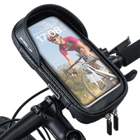 Wasserdicht Handyhalterung, TAIKOUL 360°Drehbarem Fahrrad Handyhalterung Tasche Wasserdicht, Lenkertasche für Fahrrad-Vorderrohr, mit Touchscreen-Stauraum für Smartphones unter 7 Zoll