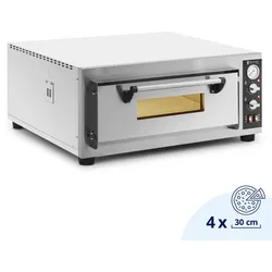 Royal Catering Elektro-Pizzaofen - 4 x 30 cm - 1 Kammer - 4200 W - Schamottstein -