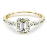 Adam & Eve Verlobungsring 750/- Gold mit 0,56 ct. Diamanten (Brillantring, Antragsring), Diamantring AE28), inklusive Echtheitszertifikat - Gravur möglich goldfarben 48
