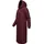 Ragwear Damen, Wintermantel Warmer Steppmantel extralang mit Kapuze Niran Wine Red Gr. XS - XS