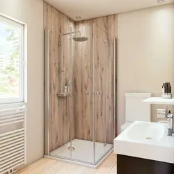 Breuer Duschrückwand 100 x 210 cm, Wandverkleidungen, holzdekor eiche landhaus