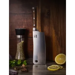 Zayiko kleines Blockmesser 18,00 cm Klinge Profi Kochmesser aus deutschem Stahl mit Pakkaholzgriff und Geschenkbox Serie IZUMI