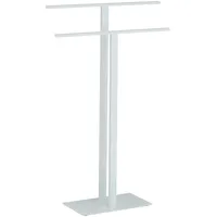 Relaxdays Handtuchständer, 2-armig, Metall, HxBxT: 82 x 50 x