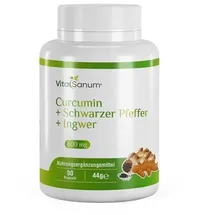 vitasanum Curcumin + Schwarzer Pfeffer + Ingwer Kapseln 90 St.