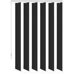 KS Handel 24 Lamellenvorhang Schiebevorhang fertiges Komplettsystem (schwarz, 200x250 cm)