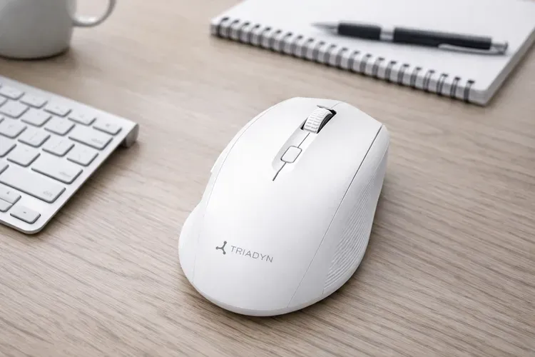 Neue drahtlose Büromaus Triadyn NESO 2.4GHz 1600DPI Weiß