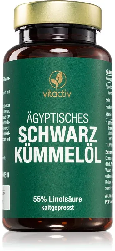 Vitactiv Ägyptisches Schwarzkümmelöl Tabletten mit Pflanzenextrakten 90 TABL