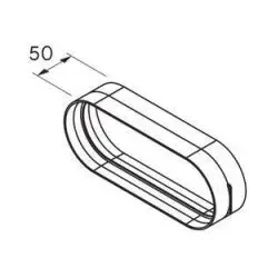 BORA EFV/1 Ecotube Kanalverbinder flach inkl. Dichtungsmaterial (1Stk.)