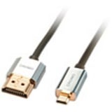 Lindy HDMI Anschlusskabel HDMI-A Stecker, HDMI-Micro-D Stecker 0.50m Grau 41680 4K UHD, OFC-Leiter,