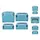 Makita Makpac Set Gr. 1 + 2 + 3 + 4 Transportbox und Werkzeugkiste