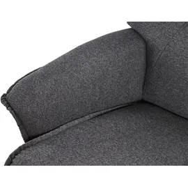Femo Relaxsessel FM-4206 Mikrofaser 86 x 113 x 88 cm Grau/Schwarz mit Hocker