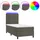 vidaXL Boxspringbett 100 x 200 cm Dunkelgrau