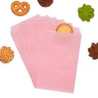 Quotidian Babypink Flach Mittel Fettabweisendes Papier Taschen 4" x 6" (10 x 15,2cm) 100 Stück - Merchandise Popcorn Geburtstag Weihnachten Basteln